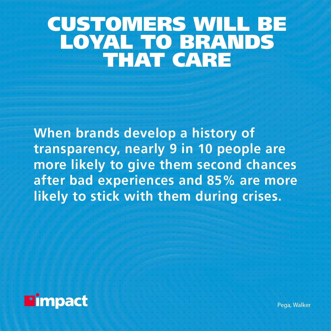 Info image on why Customers will be loyal to brands that care
