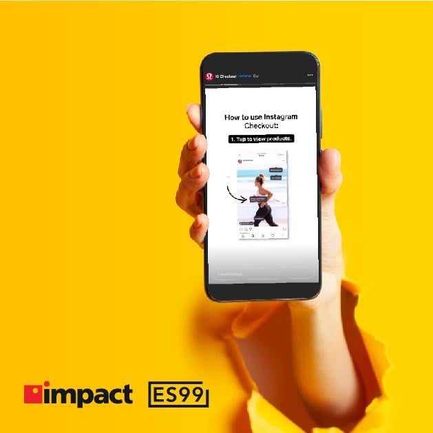 Example of a brand using Instagram to promote products directly through the platform